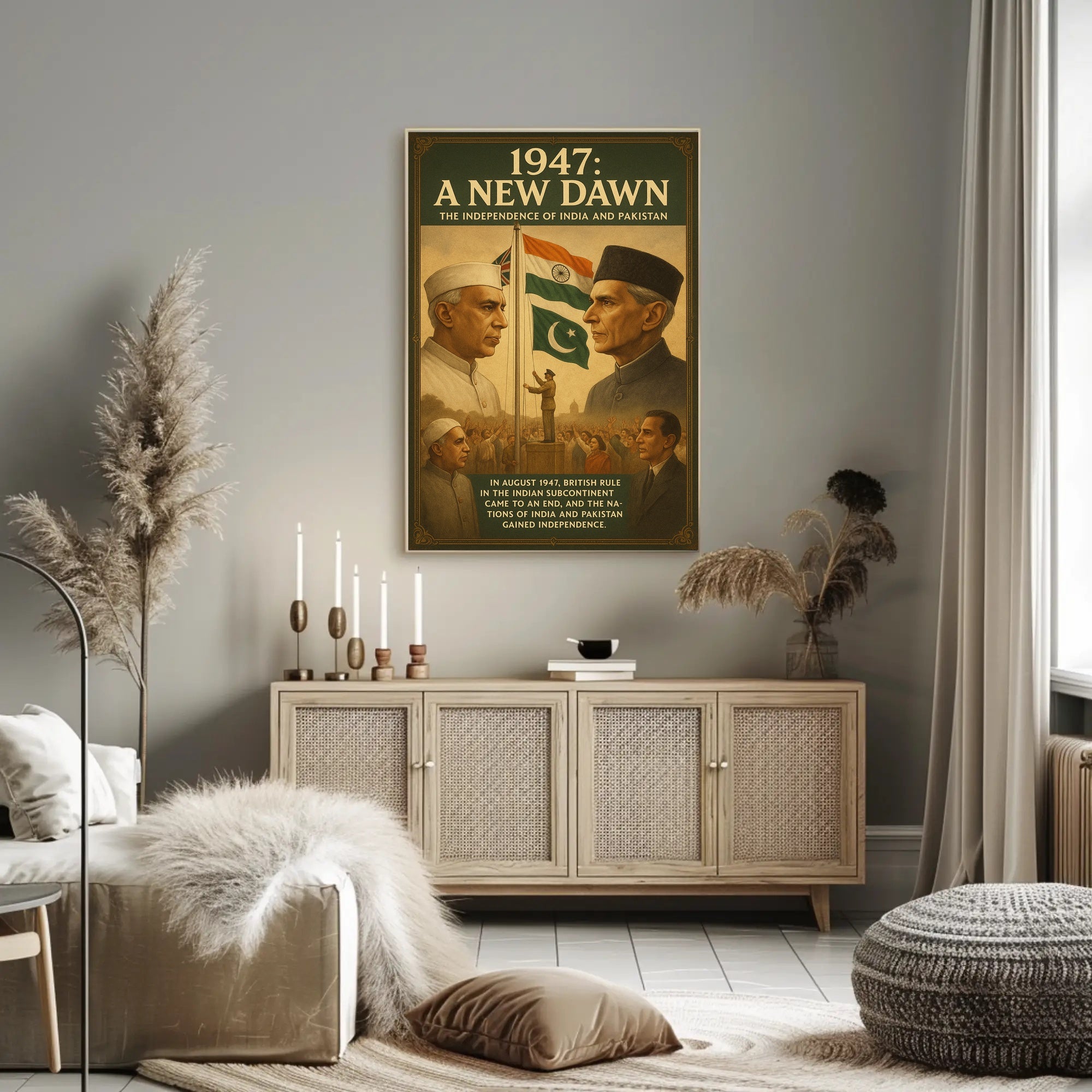1947 A New Dawn Historical Wall Art Print PosterGoat
