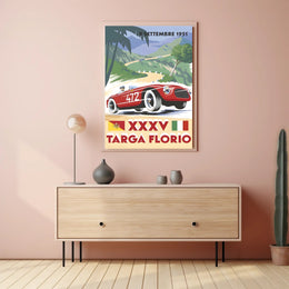 1951 Targa Florio Travel Poster Wall Art Decor Print PosterGoat