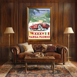 1951 Targa Florio Travel Poster Wall Art Decor Print PosterGoat