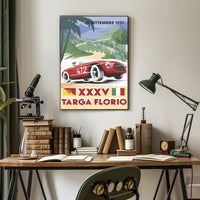 1951 Targa Florio Travel Poster Wall Art Decor Print PosterGoat