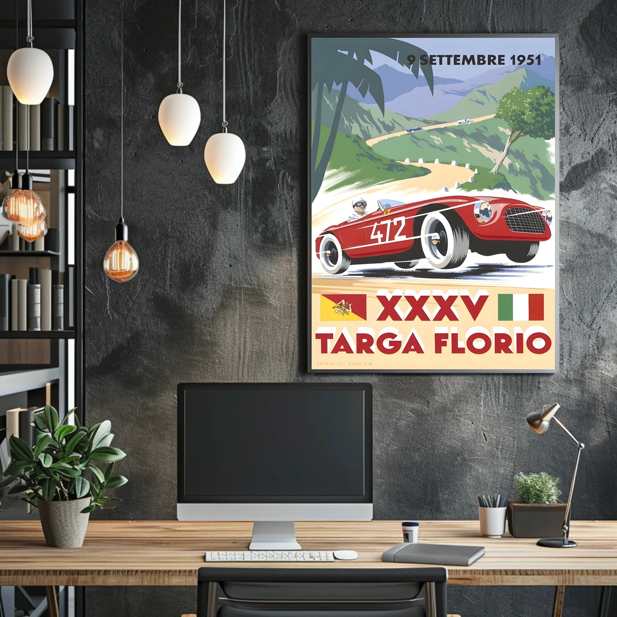 1951 Targa Florio Travel Poster Wall Art Decor Print PosterGoat