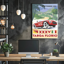 1951 Targa Florio Travel Poster Wall Art Decor Print PosterGoat