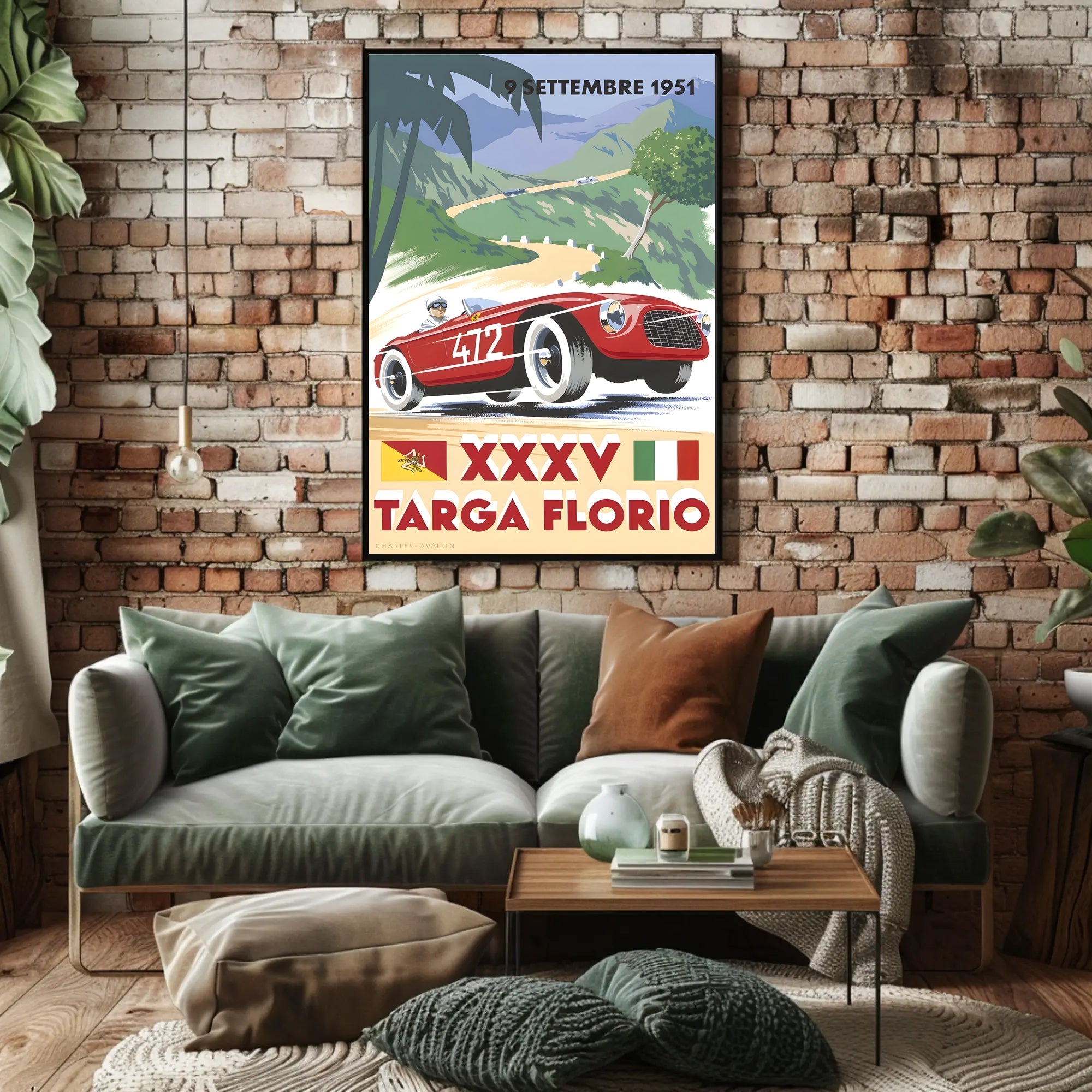 1951 Targa Florio Travel Poster Wall Art Decor Print PosterGoat
