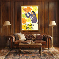 1952 Dallas Texans Vintage Football Poster Art Print PosterGoat