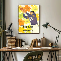 1952 Dallas Texans Vintage Football Poster Art Print PosterGoat