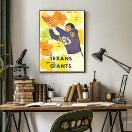1952 Dallas Texans Vintage Football Poster Art Print PosterGoat