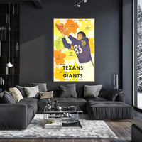 1952 Dallas Texans Vintage Football Poster Art Print PosterGoat
