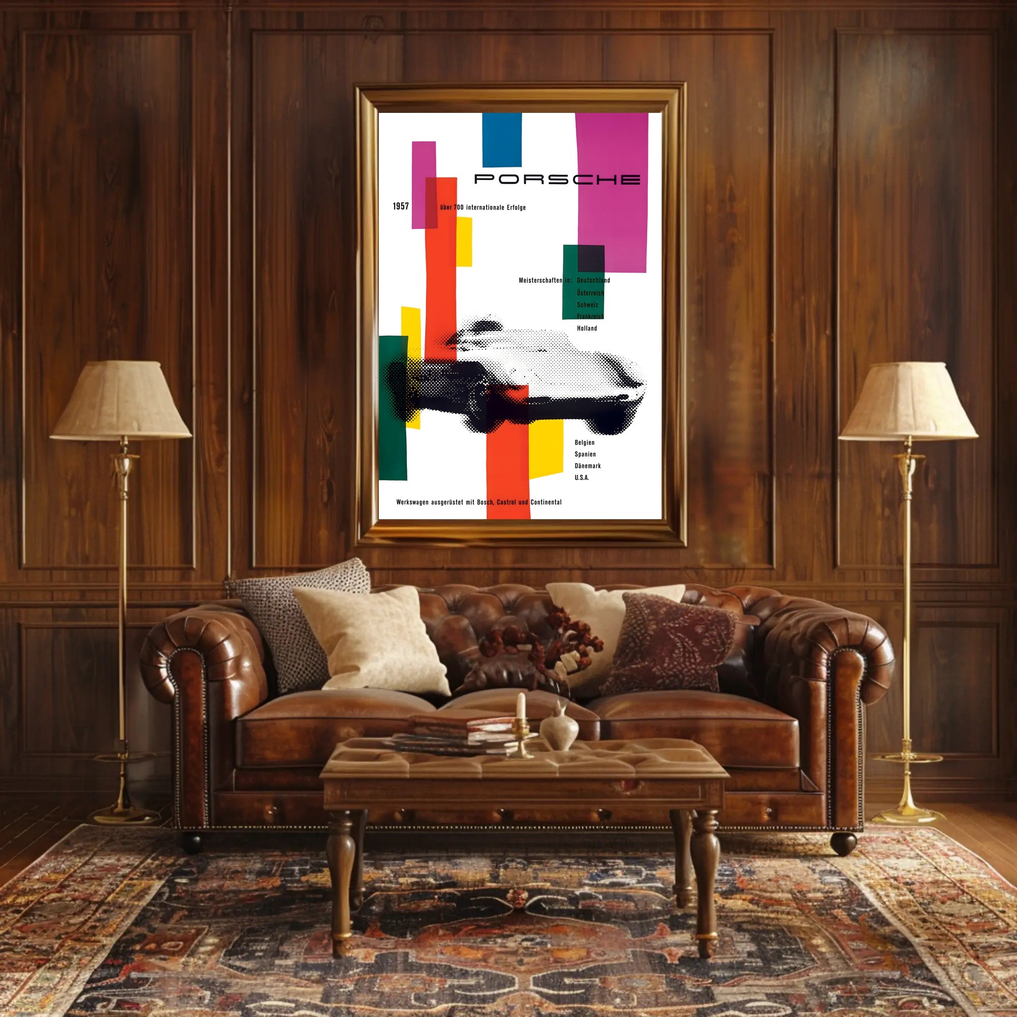 1957 Porsche Racing Achievements Art Print Wall Decor PosterGoat