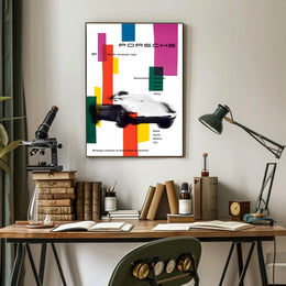 1957 Porsche Racing Achievements Art Print Wall Decor PosterGoat