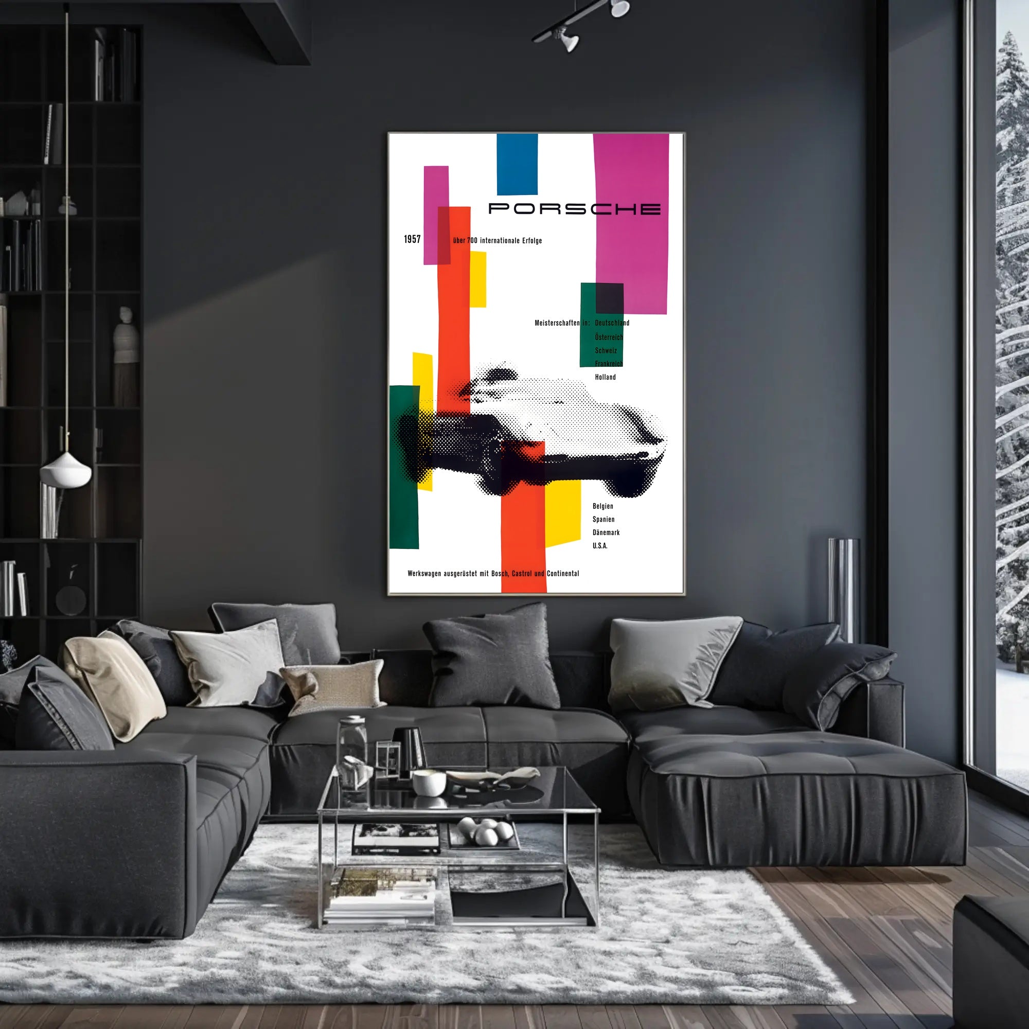 1957 Porsche Racing Achievements Art Print Wall Decor PosterGoat