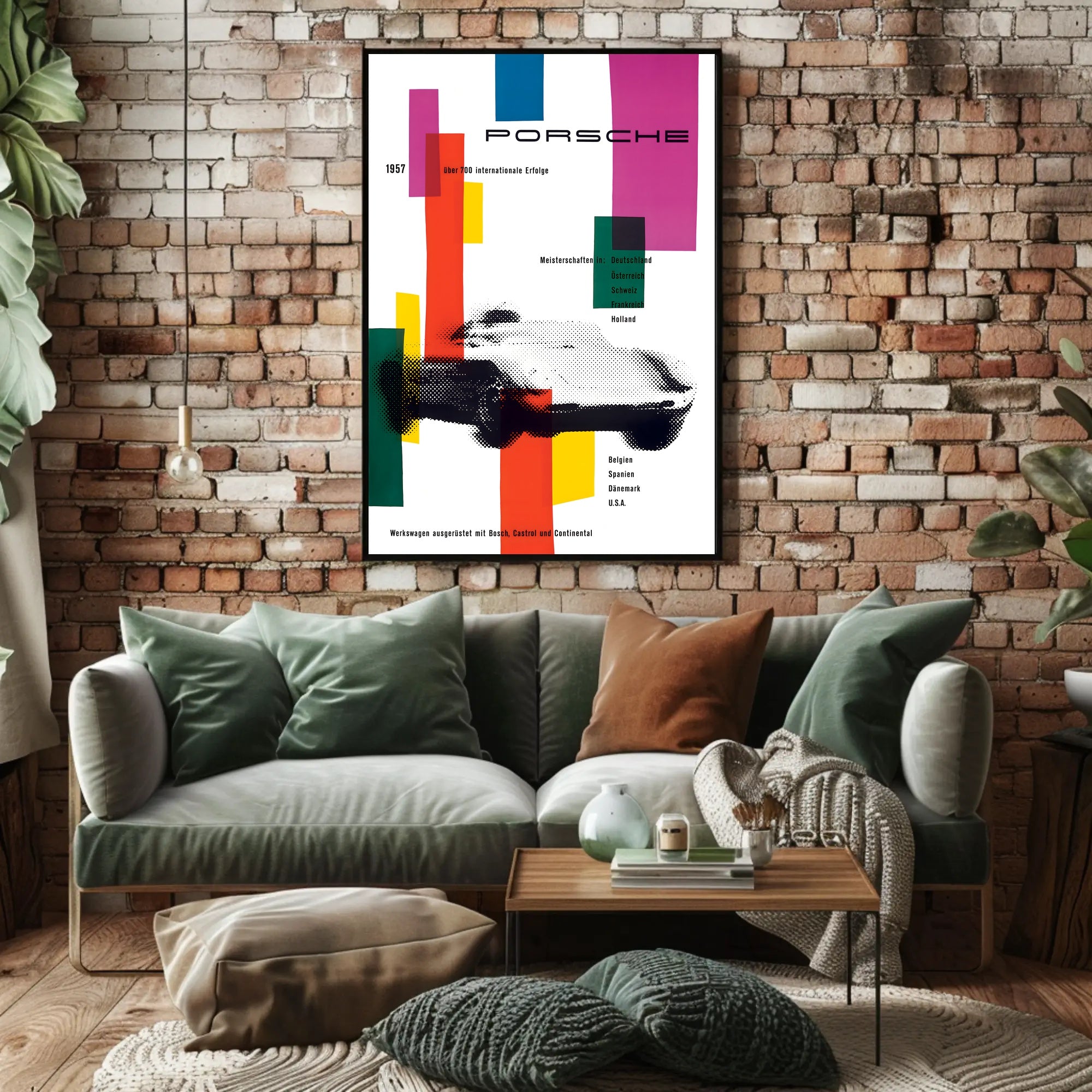 1957 Porsche Racing Achievements Art Print Wall Decor PosterGoat