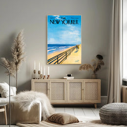 1960s Coastal Boardwalk Vintage Art Print for Nostalgic Decor PosterGoat