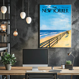 1960s Coastal Boardwalk Vintage Art Print for Nostalgic Decor PosterGoat