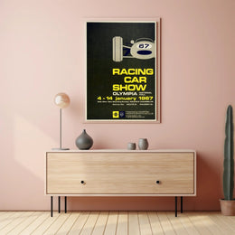 1967 Racing Car Show Vintage Art Print for Motorsports Fans PosterGoat