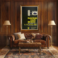 1967 Racing Car Show Vintage Art Print for Motorsports Fans PosterGoat