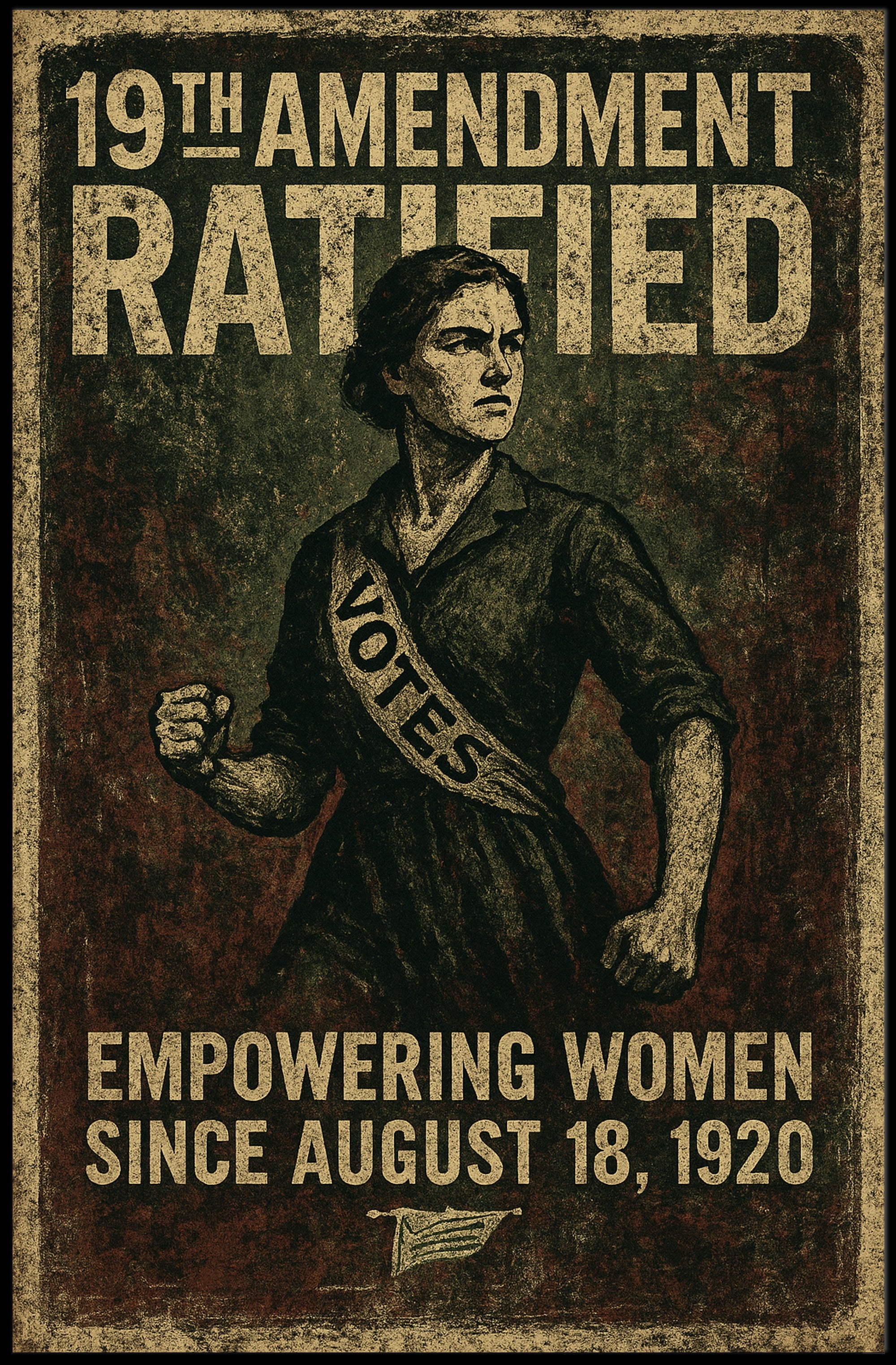 19th Amendment Ratified Vintage Poster Art PosterGoat
