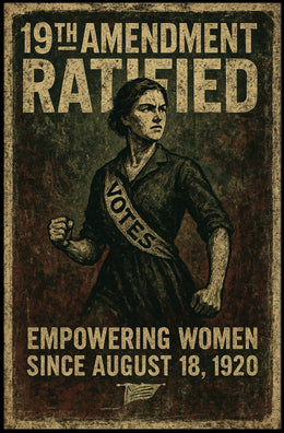 19th Amendment Ratified Vintage Poster Art PosterGoat