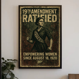 19th Amendment Ratified Vintage Poster Art PosterGoat