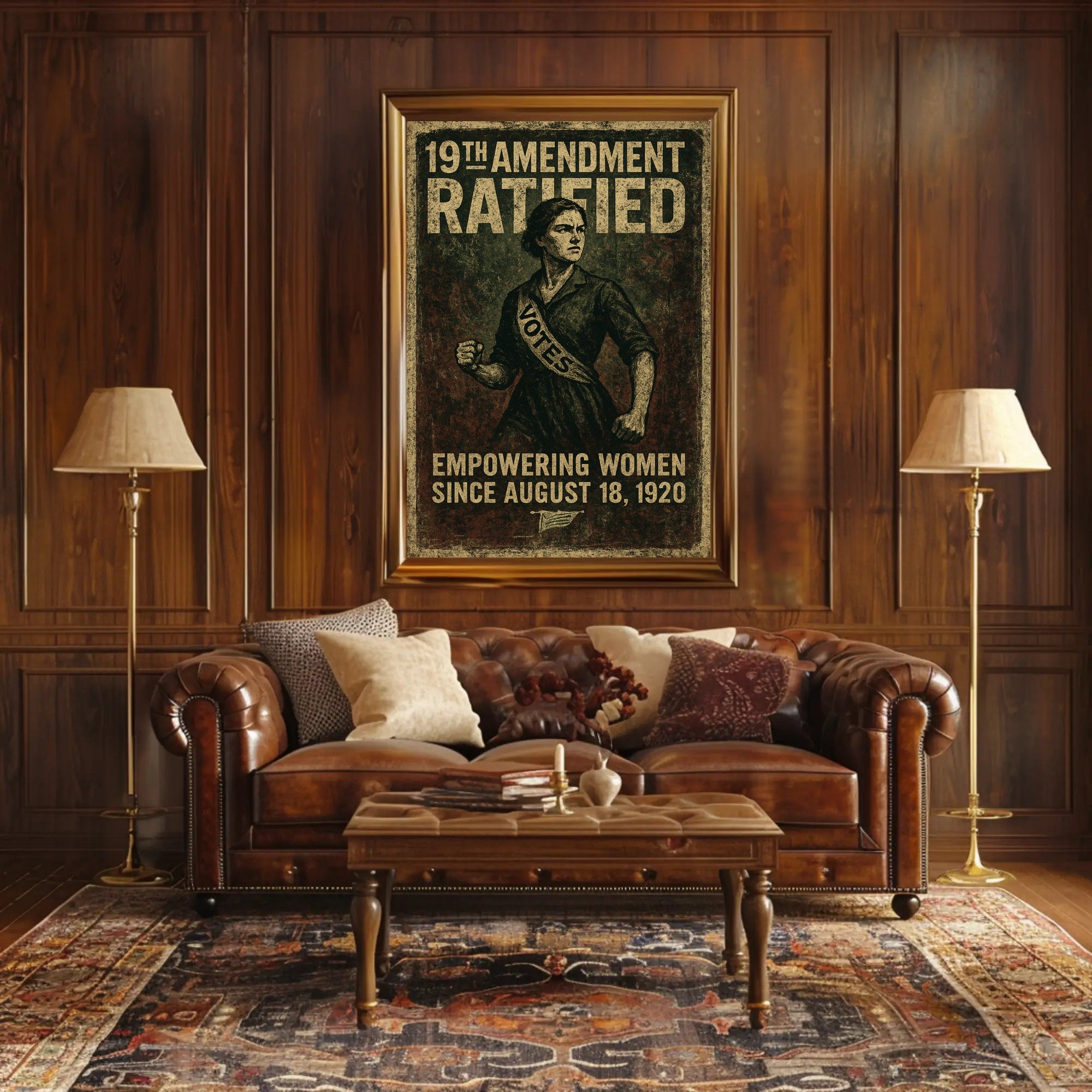 19th Amendment Ratified Vintage Poster Art PosterGoat