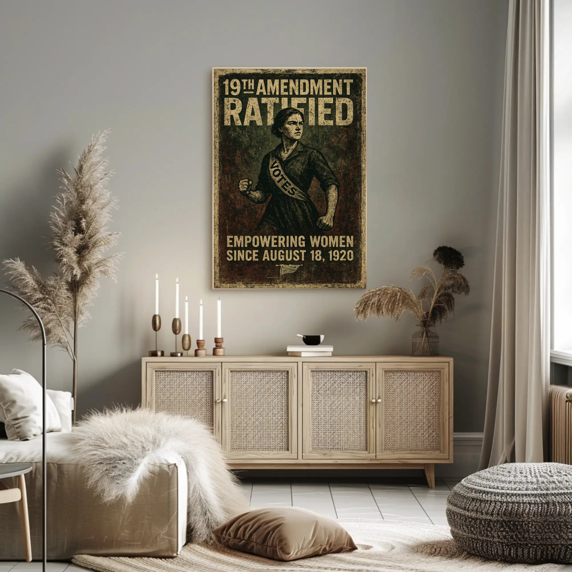 19th Amendment Ratified Vintage Poster Art PosterGoat