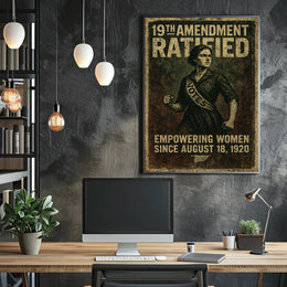 19th Amendment Ratified Vintage Poster Art PosterGoat