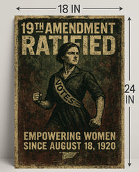 19th Amendment Ratified Vintage Poster Art PosterGoat