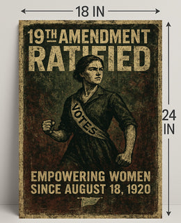 19th Amendment Ratified Vintage Poster Art PosterGoat