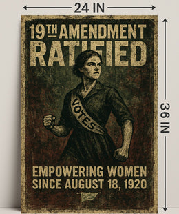 19th Amendment Ratified Vintage Poster Art PosterGoat