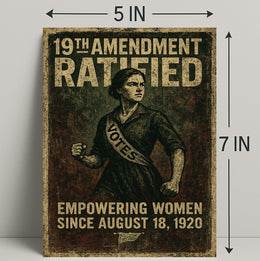 19th Amendment Ratified Vintage Poster Art PosterGoat