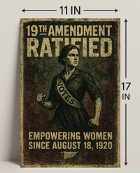 19th Amendment Ratified Vintage Poster Art PosterGoat
