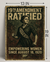 19th Amendment Ratified Vintage Poster Art PosterGoat