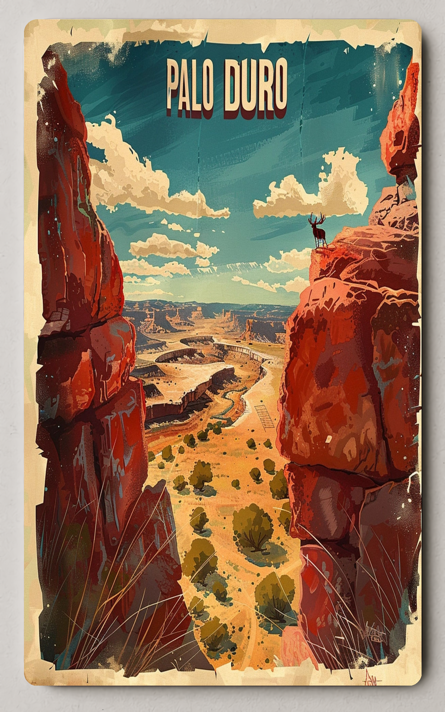Palo Duro Canyon Adventure National Park Trading Card PosterGoat