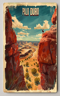 Palo Duro Canyon Adventure National Park Trading Card PosterGoat