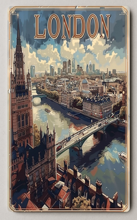 London Landmarks Trading Card PosterGoat