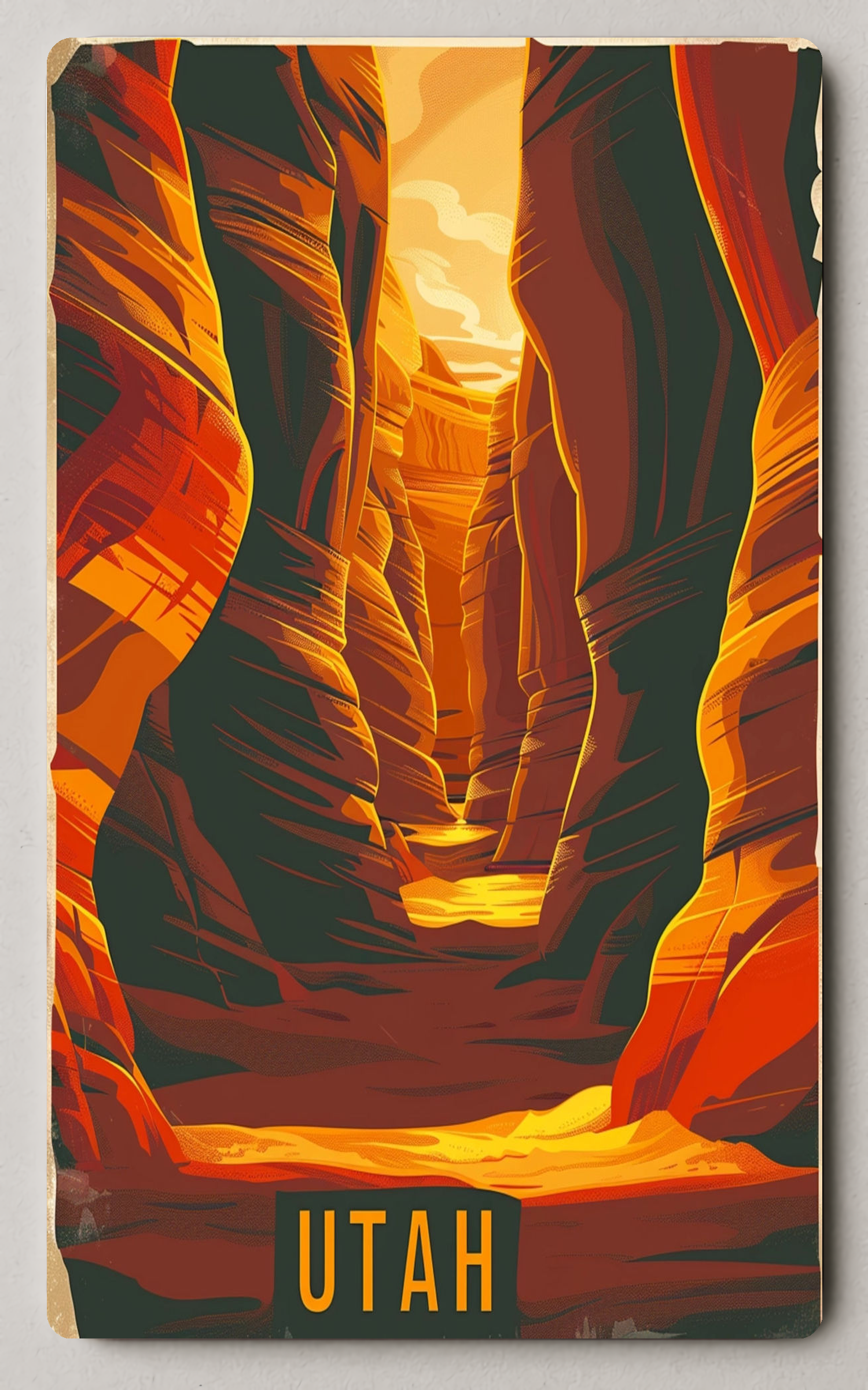 Utah Canyon Sunset Adventure Trading Card PosterGoat