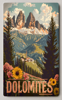 Dolomites Vintage Trading Card PosterGoat