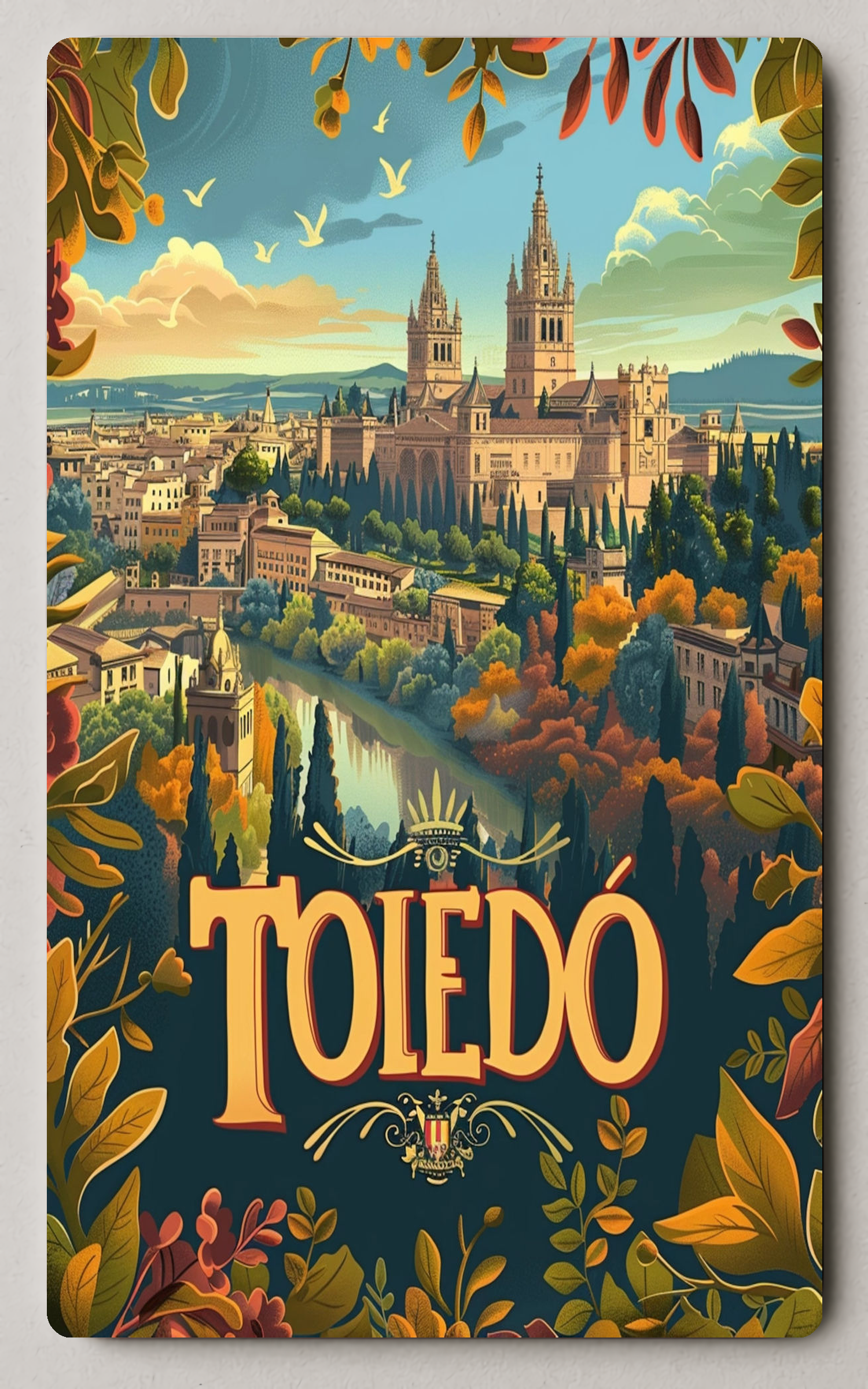 Toledos Iconic Architecture Trading Card PosterGoat