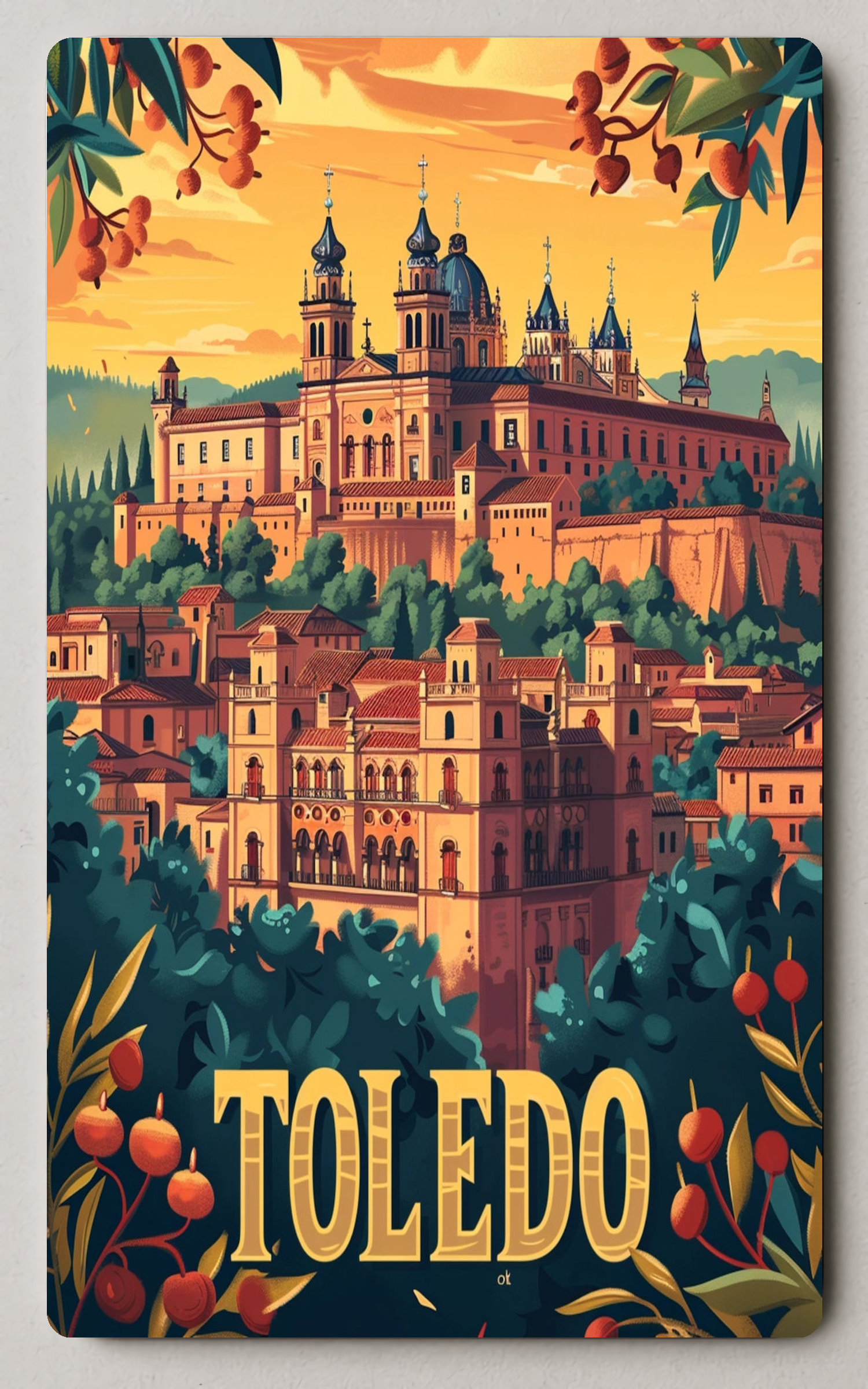 Toledo Illustrated Trading Card PosterGoat