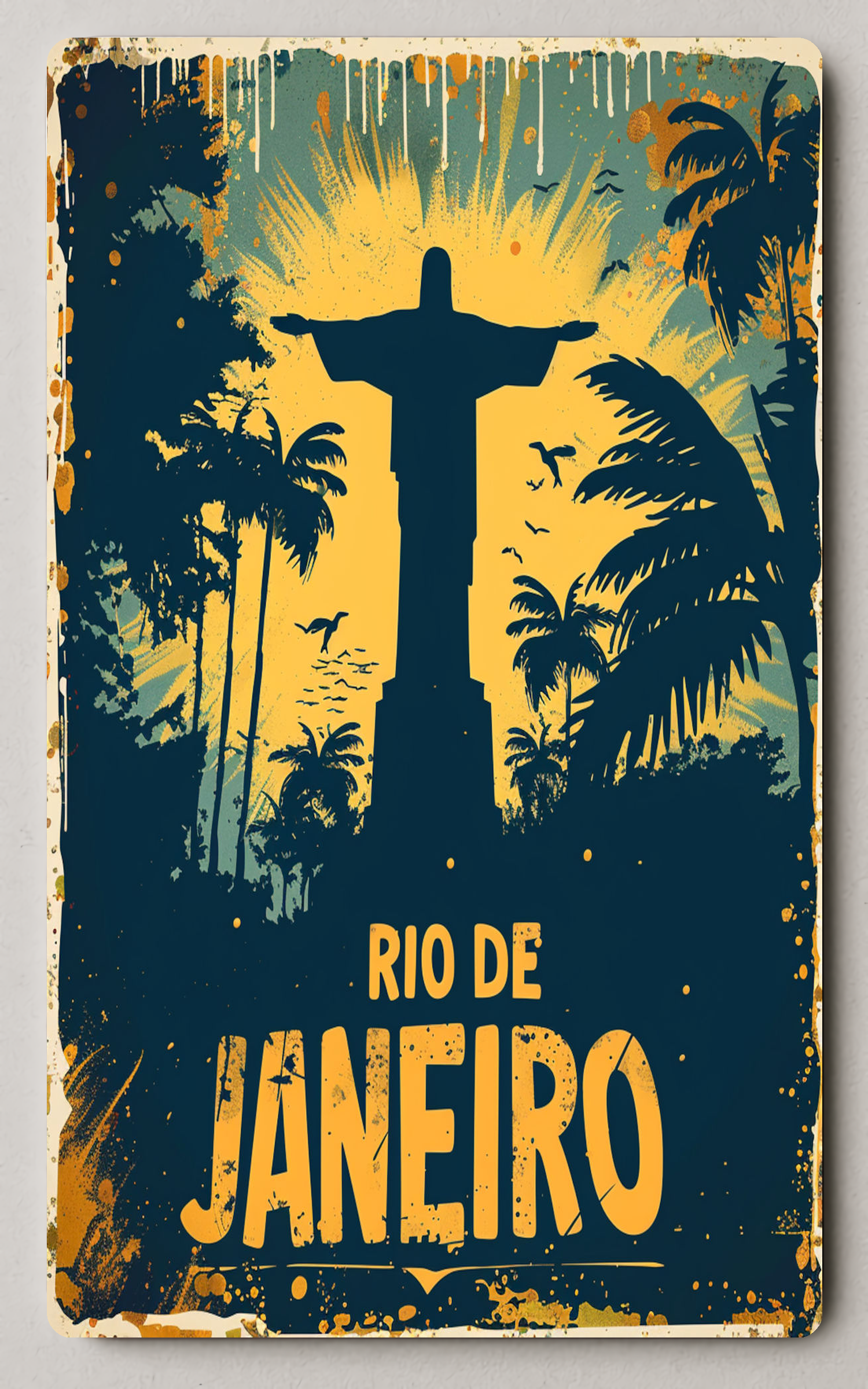 Rio De Janeiro Christ The Redeemer Trading Card PosterGoat