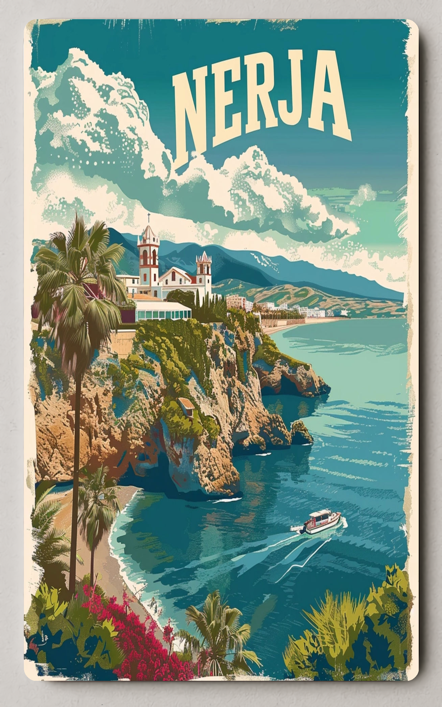 Nerja Coastal Paradise Trading Card PosterGoat