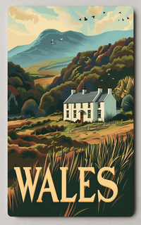 Wales Countryside Trading Card PosterGoat