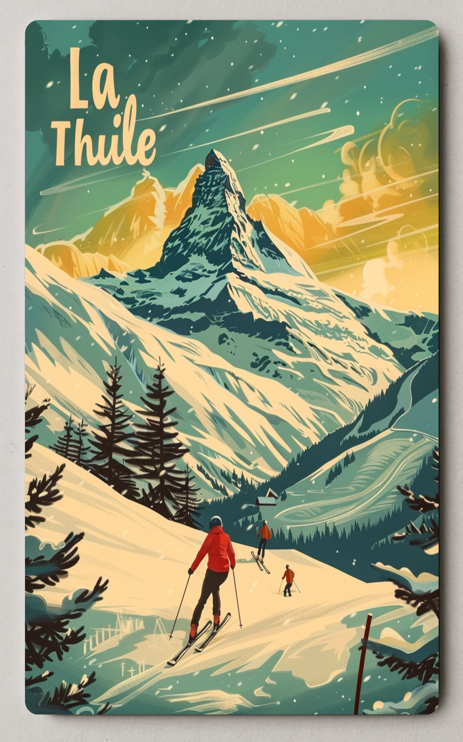 Winter Sports Adventure In La Thuile Trading Card PosterGoat