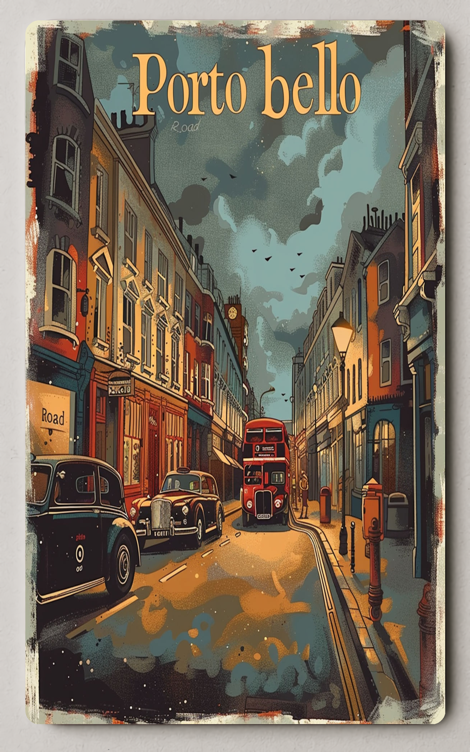 Porto Bello Vintage London Trading Card PosterGoat