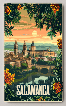 Salamanca A Historic City In Spain Trading Card PosterGoat