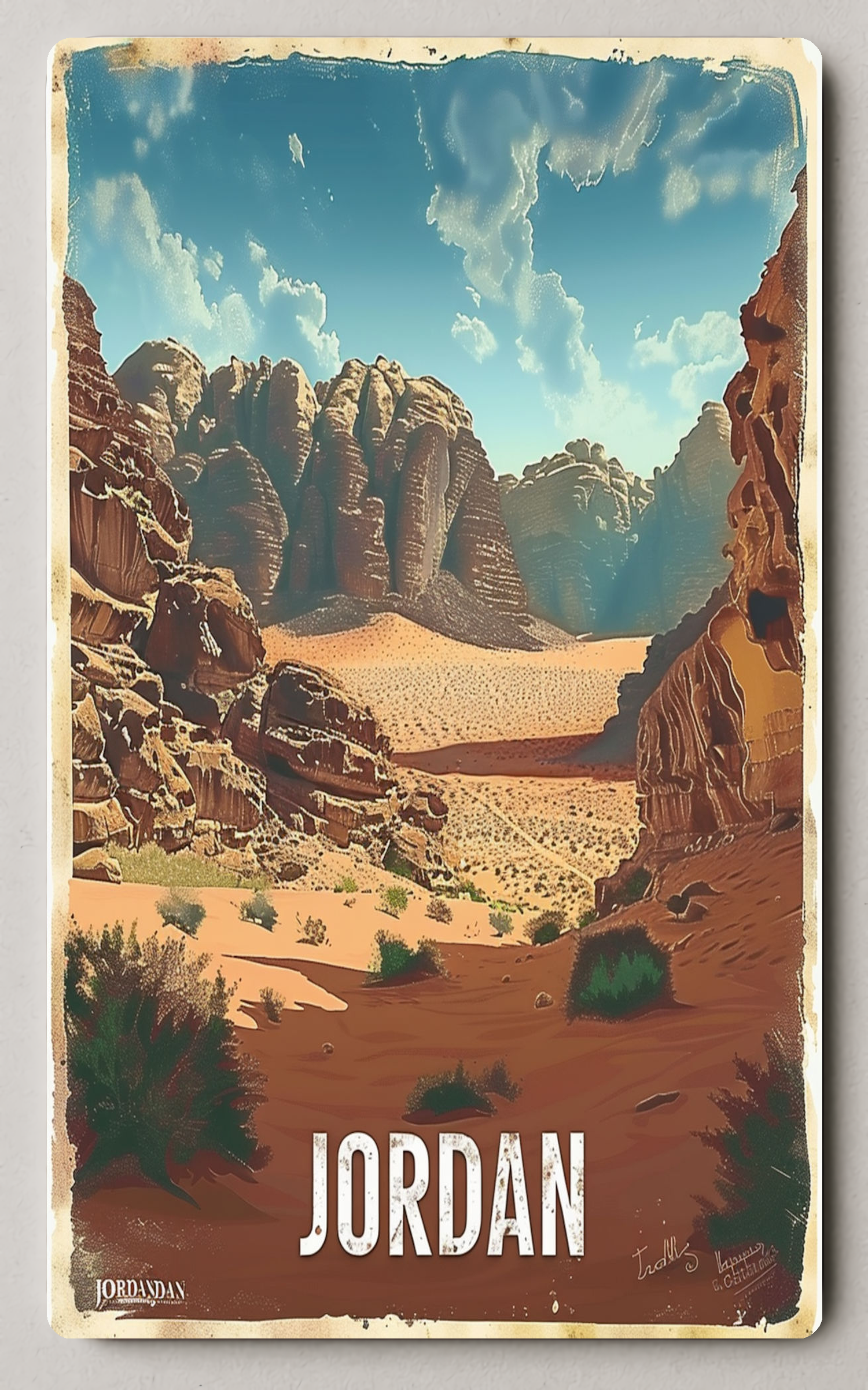 Desert Adventure In Wadi Rum Trading Card PosterGoat