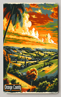 Orange County Scenic Vintage Trading Card PosterGoat