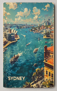 Sydney Scenic Vintage Travel Poster PosterGoat