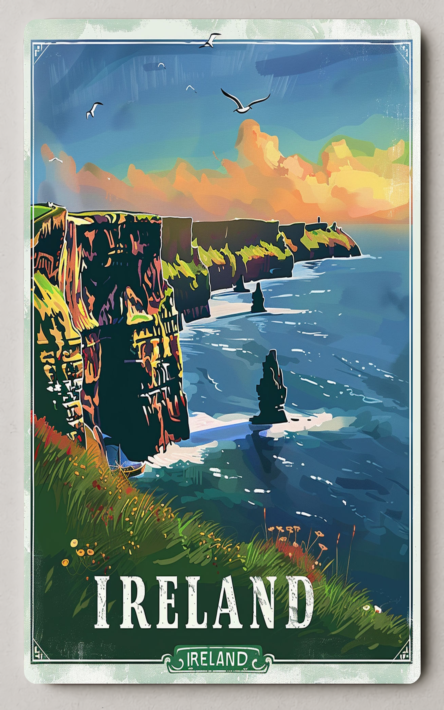 Irelands Iconic Cliffs Of Moher Trading Card PosterGoat