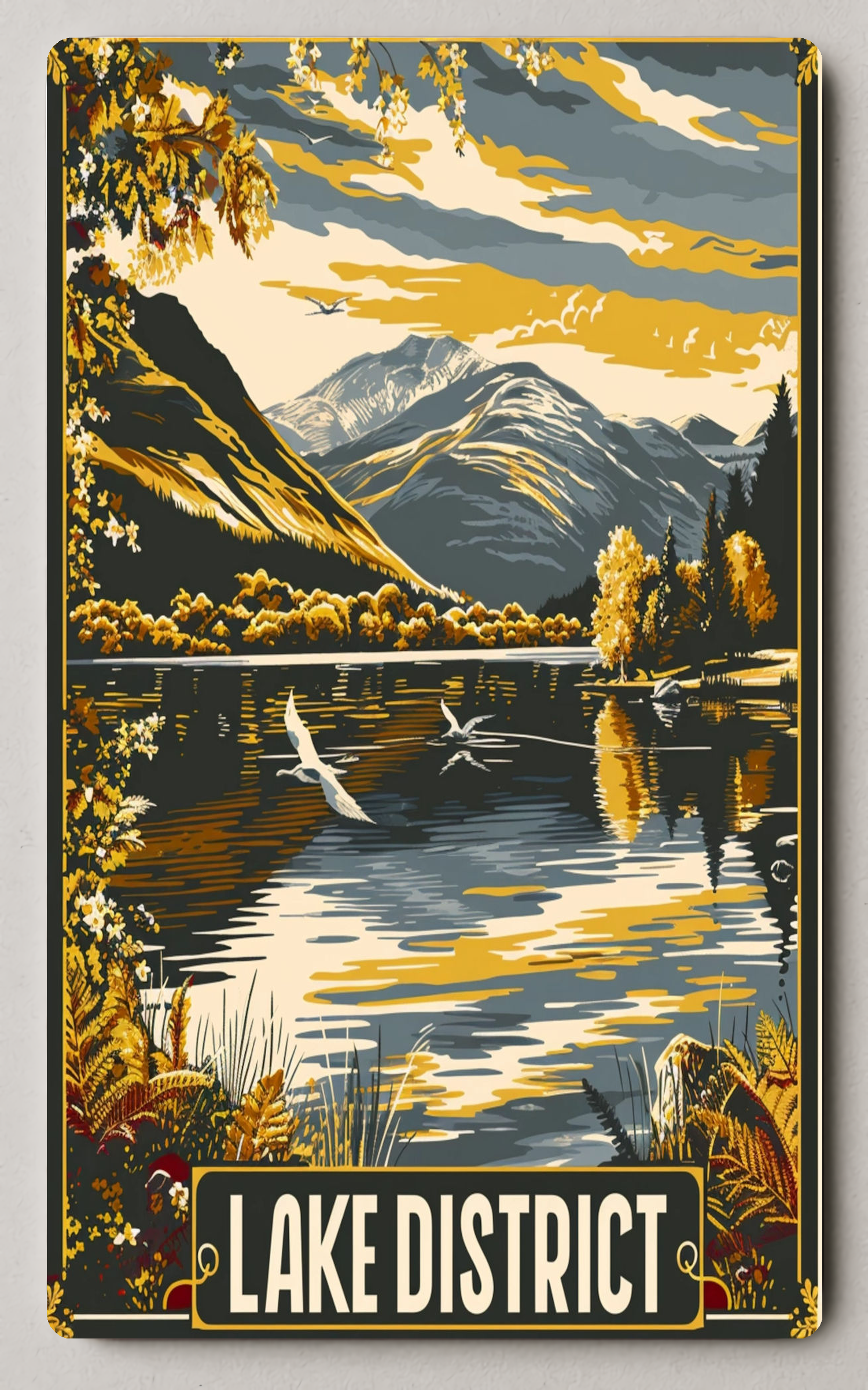 Lake District Scenic View Trading Card PosterGoat