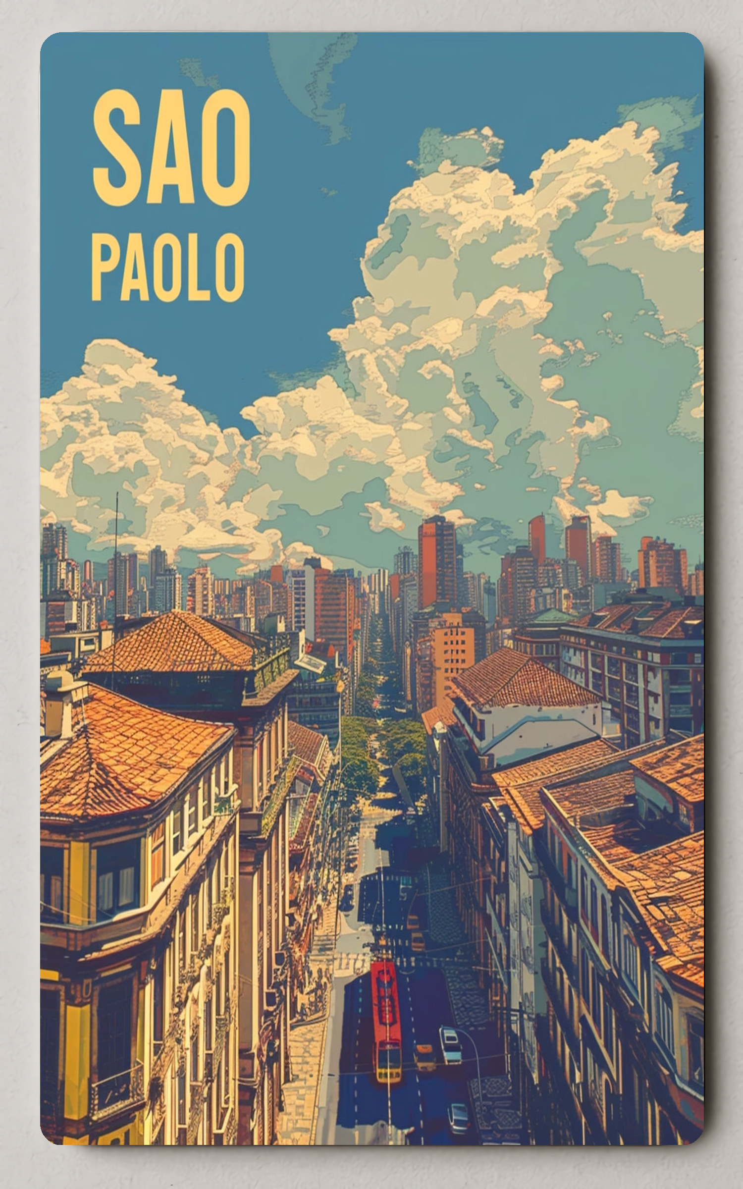 Sao Paulo Cityscape Artful Trading Card PosterGoat